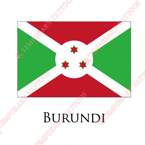Burundi flag Customize Temporary Tattoos Stickers NO.1839